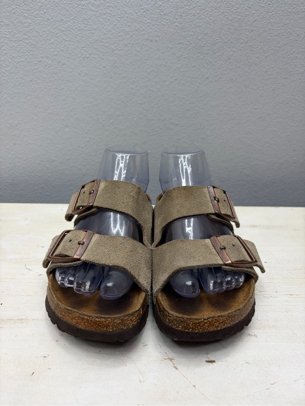 Birkenstock Brown Suede Arizona Sandals Size 37 - Picture 4 of 8